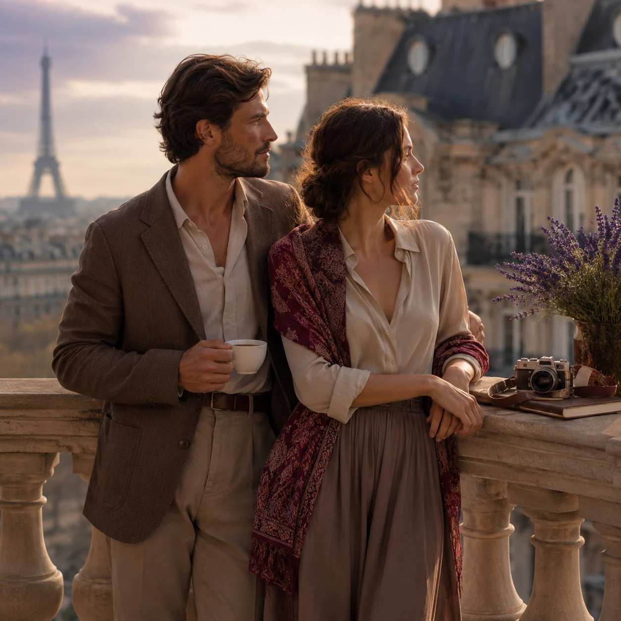 Couple lors d’un séjour culturel boutique